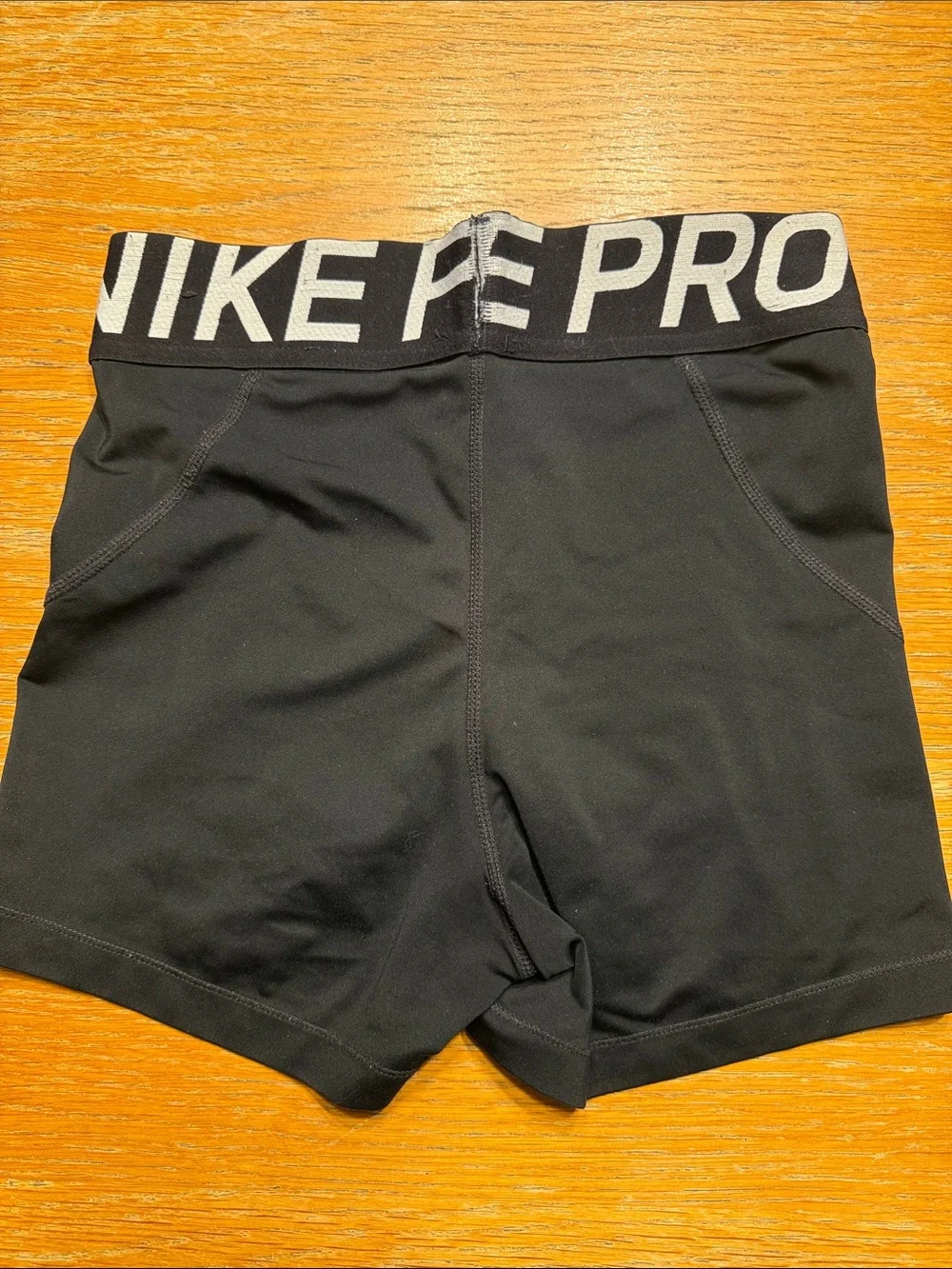 Nike Pro Black Women's Bike Shorts with White Logos